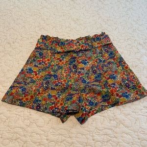 J. Crew Liberty Print Paper-bag Shorts - Size 6